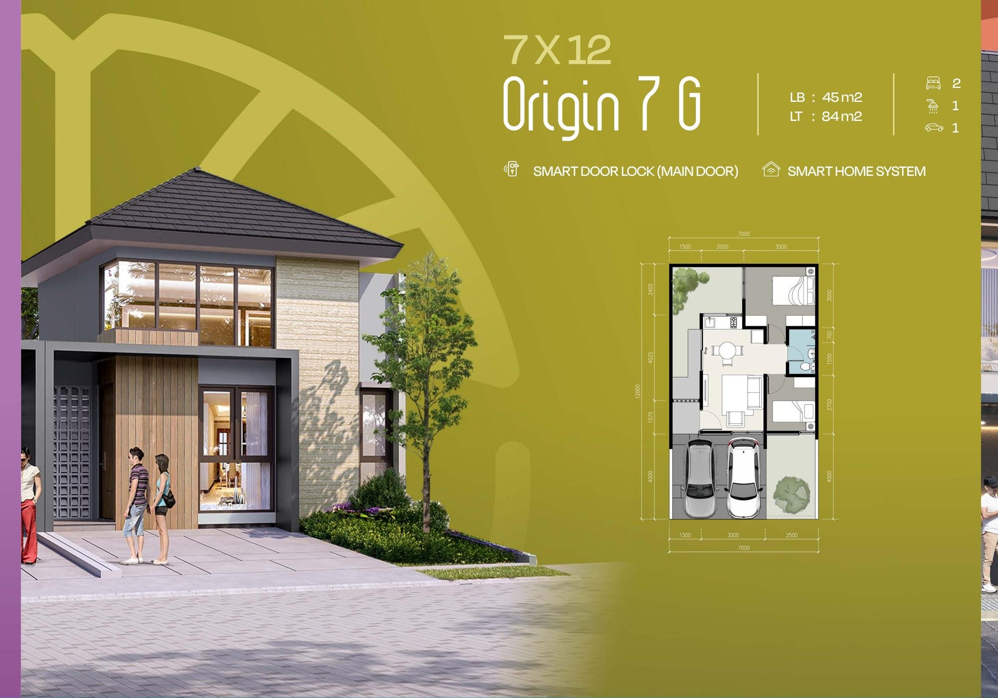 Denah & fasad Cluster Gavius Origin 7 G