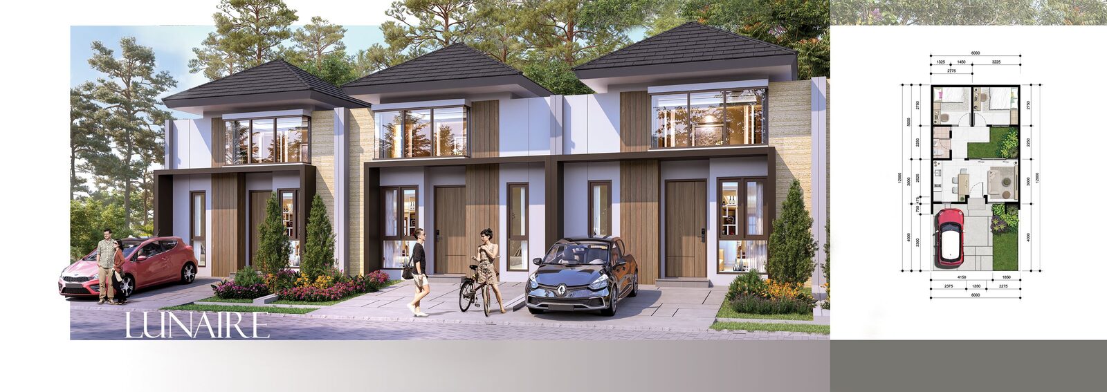 Fasad rumah Cluster Belle Fleur Lunaire